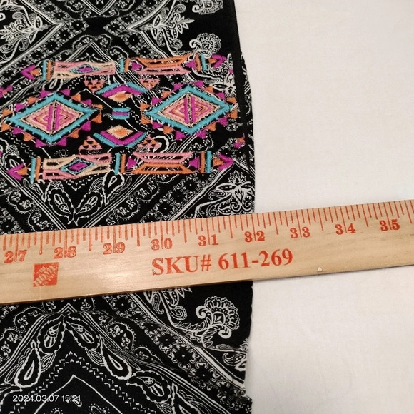 Savanna Jane Size Small Black White Abstract Sleeveless Lined Dress - Picture 9 of 10